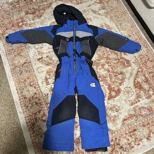 Vintage Obermeyer Blue and Gray Kids Snowsuit - Size 6